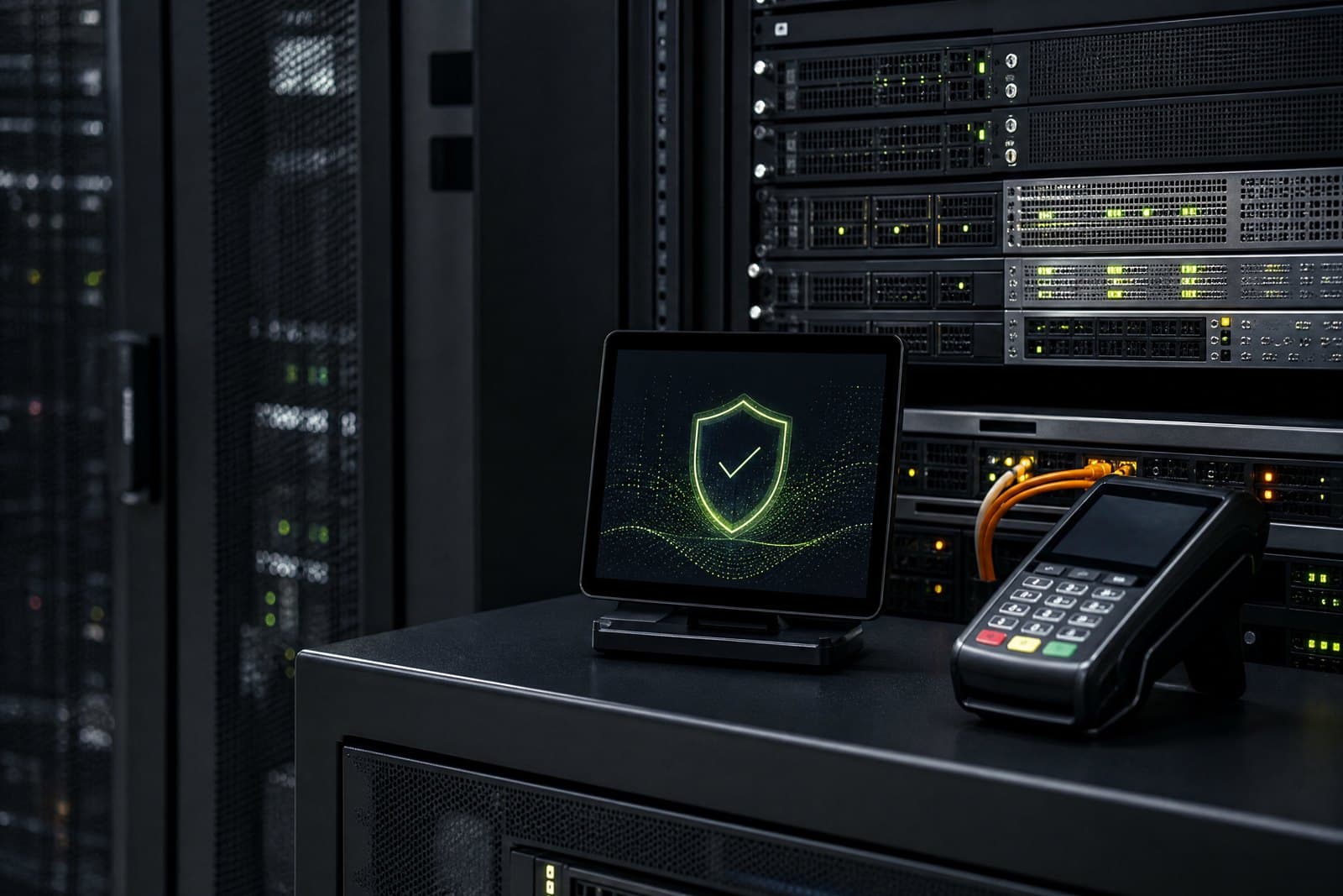 Secure server, payment terminal and security infrastructure.